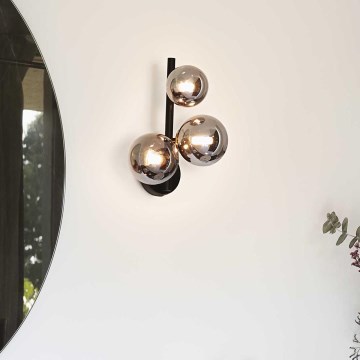 Ideal Lux - LED væglampe PERLAGE 3xG9/3W/230V sort/røget