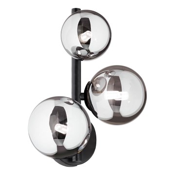 Ideal Lux - LED væglampe PERLAGE 3xG9/3W/230V sort/røget sort