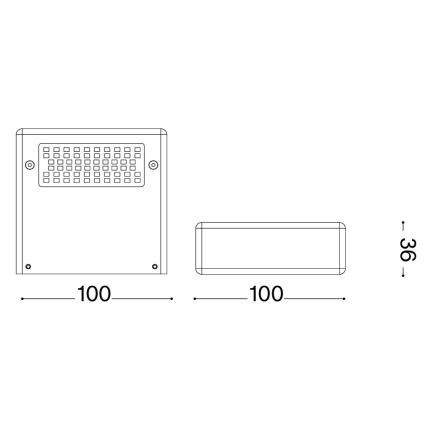 Ideal Lux - LED-væglampe TAB LED/24W/230V CRI 90 messing