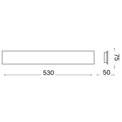 Ideal Lux - LED væglampe ZIG ZAG LED/23W/230V 53 cm CRI 90 messing