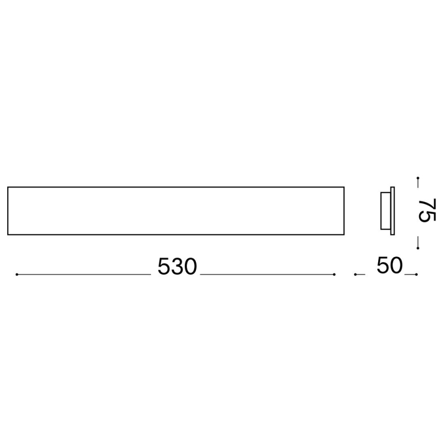 Ideal Lux - LED væglampe ZIG ZAG LED/23W/230V 53 cm CRI 90 messing
