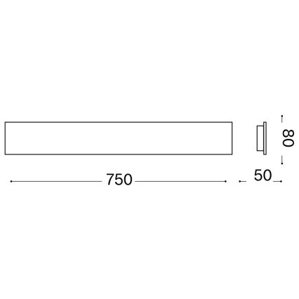 Ideal Lux - LED væglampe ZIG ZAG LED/30W/230V 75 cm CRI 90 hvid