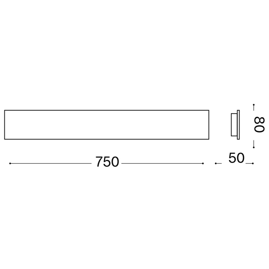 Ideal Lux - LED væglampe ZIG ZAG LED/30W/230V 75 cm CRI 90 hvid