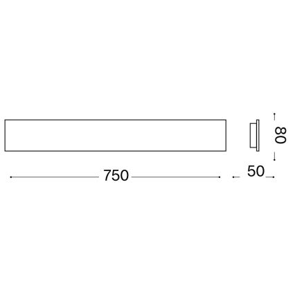 Ideal Lux - LED væglampe ZIG ZAG LED/30W/230V 75 cm CRI 90 sort