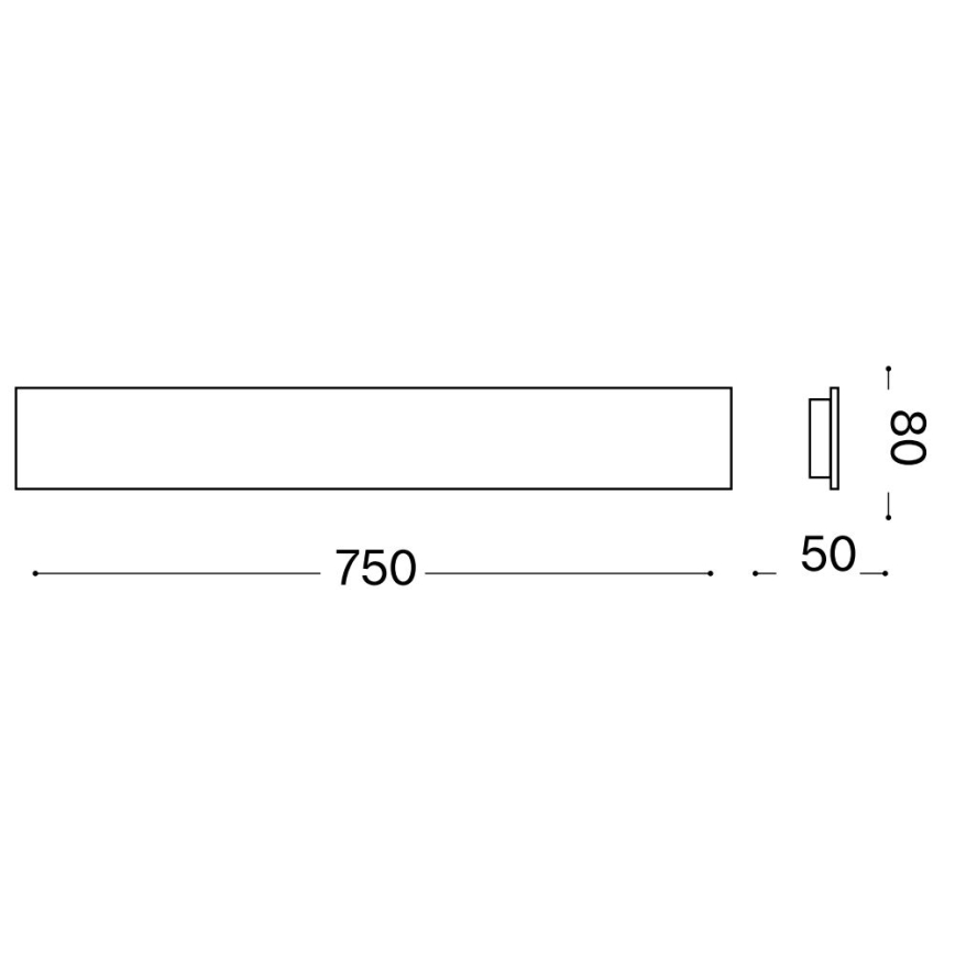 Ideal Lux - LED væglampe ZIG ZAG LED/30W/230V 75 cm CRI 90 sort