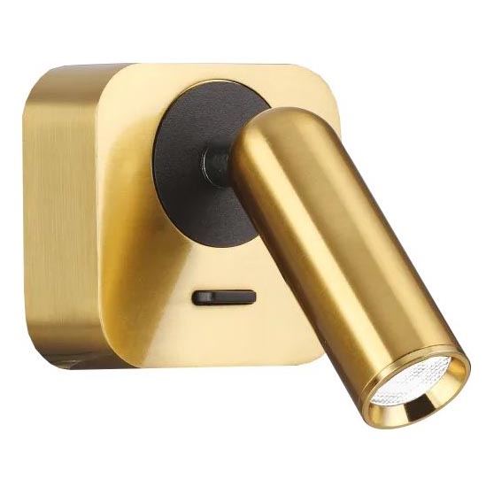 Ideal Lux - LED vægspot BEAN LED/3W/230V CRI 90 guldfarvet