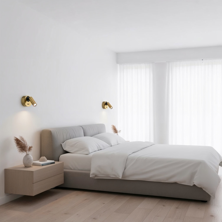 Ideal Lux - LED vægspot BEAN LED/3W/230V CRI 90 messing