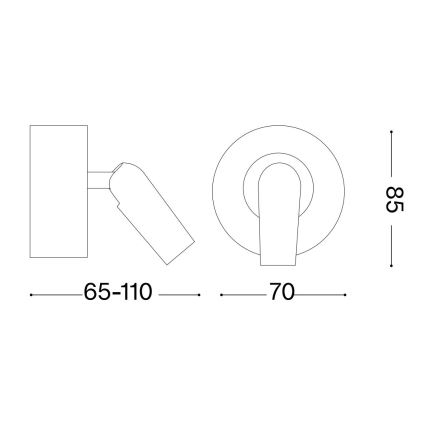 Ideal Lux - LED vægspot BEAN LED/3W/230V CRI 90 messing