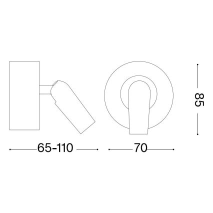Ideal Lux - LED vægspot BEAN LED/3W/230V CRI 90 skinnende krom