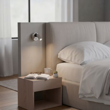 Ideal Lux - LED vægspot BEAN LED/3W/230V CRI 90 skinnende krom