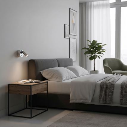 Ideal Lux - LED vægspot BEAN LED/3W/230V CRI 90 skinnende krom