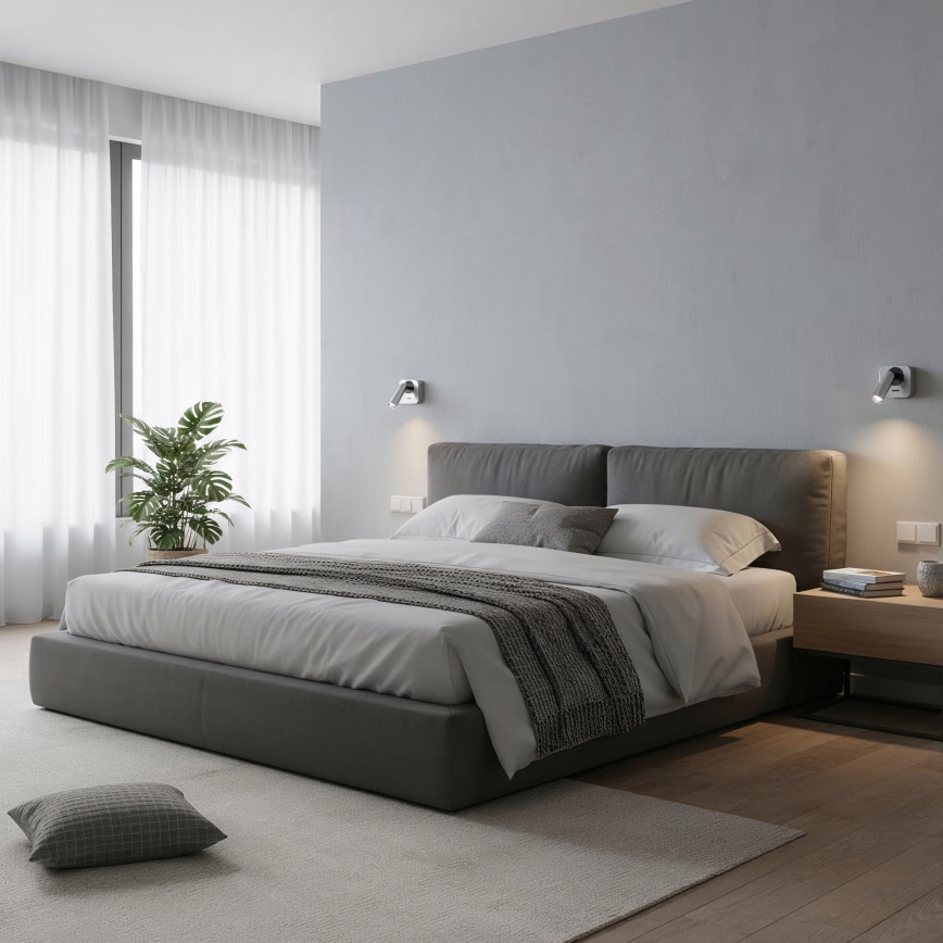 Ideal Lux - LED vægspot BEAN LED/3W/230V CRI 90 skinnende krom