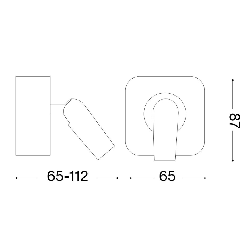 Ideal Lux - LED vægspot BEAN LED/3W/230V CRI 90 skinnende krom