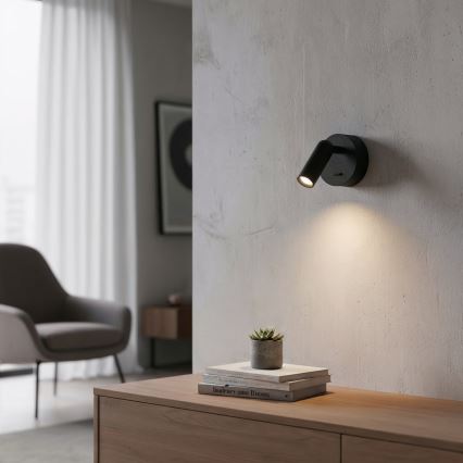 Ideal Lux - LED vægspot BEAN LED/3W/230V CRI 90 sort