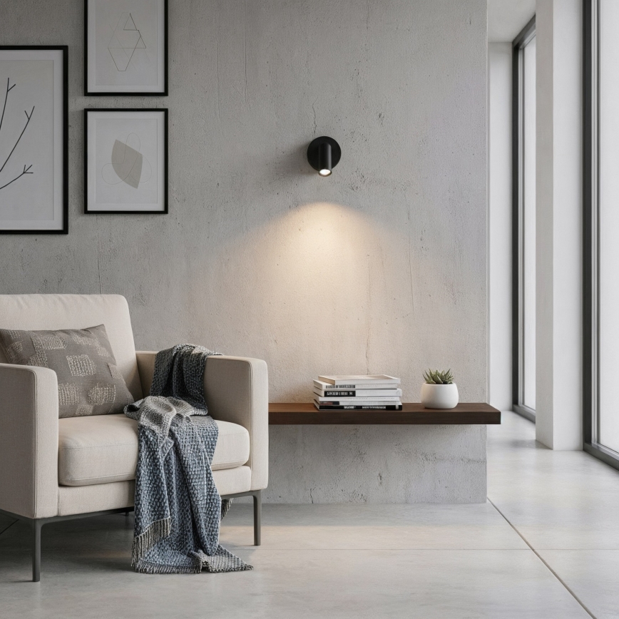 Ideal Lux - LED vægspot BEAN LED/3W/230V CRI 90 sort