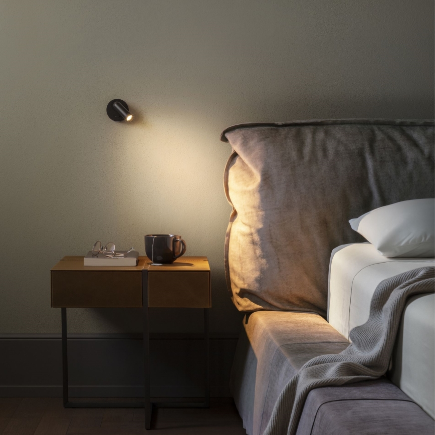 Ideal Lux - LED vægspot BEAN LED/3W/230V CRI 90 sort