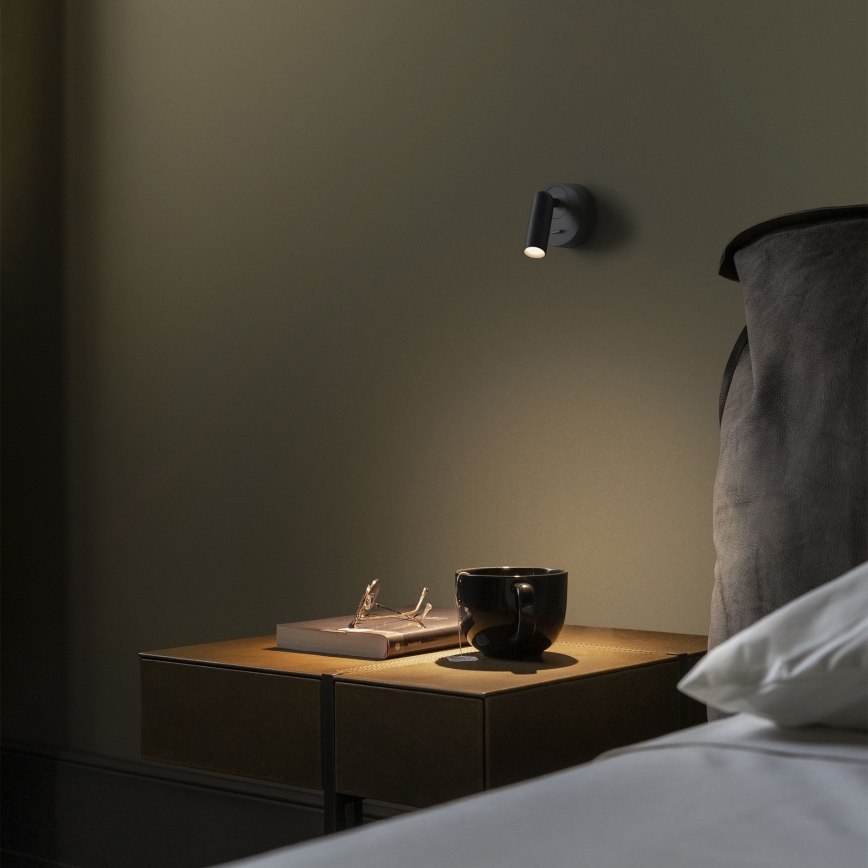 Ideal Lux - LED vægspot BEAN LED/3W/230V CRI 90 sort