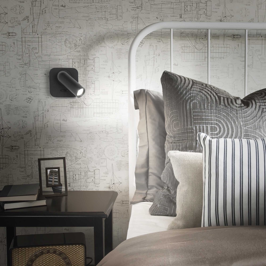 Ideal Lux - LED vægspot BEAN LED/3W/230V CRI 90 sort