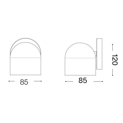 Ideal Lux - LED vægspot DODO 1xGX53/9W/230V sort