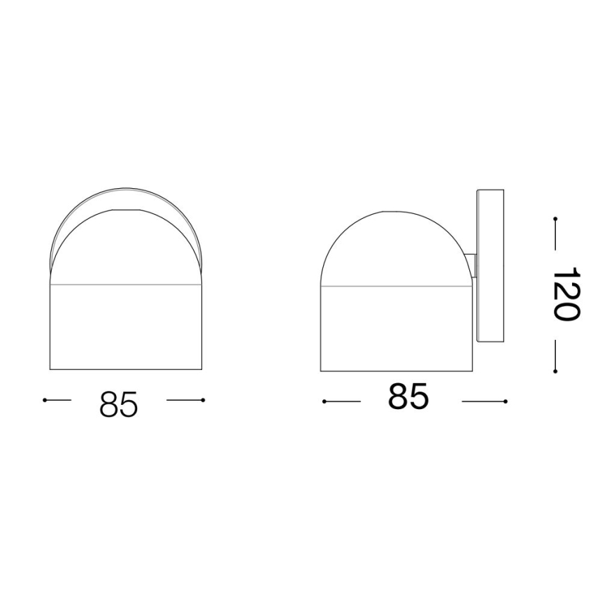 Ideal Lux - LED vægspot DODO 1xGX53/9W/230V sort