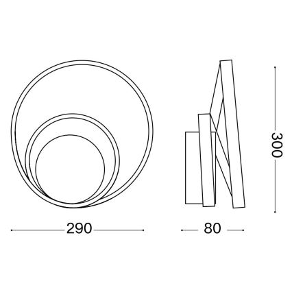 Ideal Lux - LED vægspot dæmpbar OZ LED/28W/230V CRI 90 sort