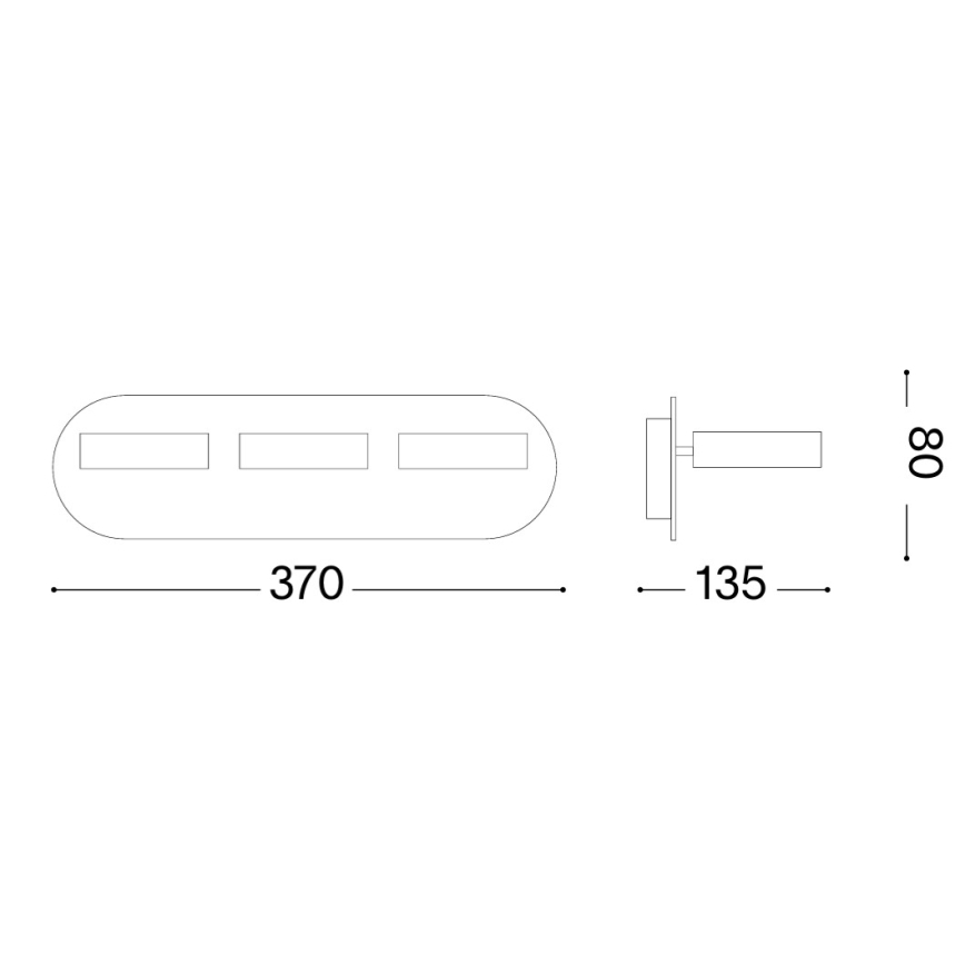 Ideal Lux - LED vægspot OBY 3xLED/6W/230V CRI 90 hvid