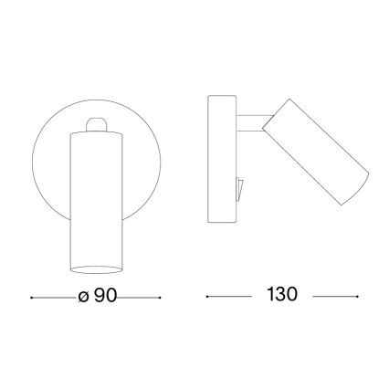Ideal Lux - LED vægspot PAGE LED/3W/230V CRI 90 sort