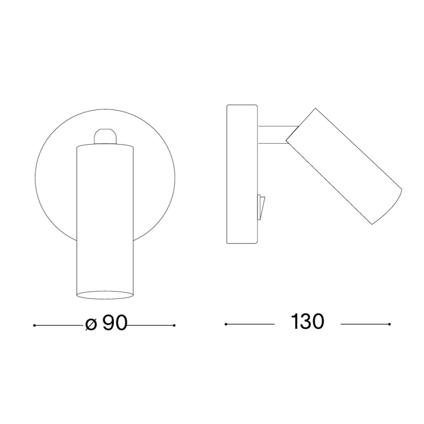 Ideal Lux - LED vægspot PAGE LED/3W/230V CRI 90 sort