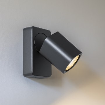 Ideal Lux - LED vægspot RUDY 1xGU10/7W/230V CRI 90 sort