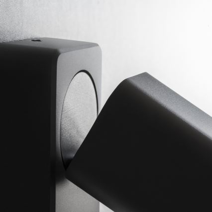 Ideal Lux - LED vægspot RUDY 1xGU10/7W/230V CRI 90 sort