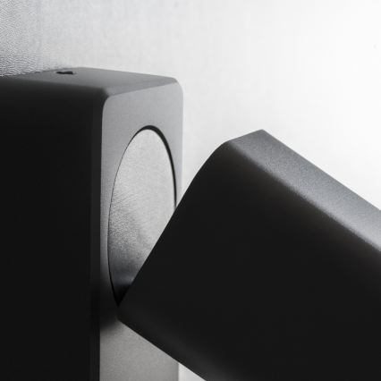 Ideal Lux - LED vægspot RUDY 1xGU10/7W/230V CRI 90 sort
