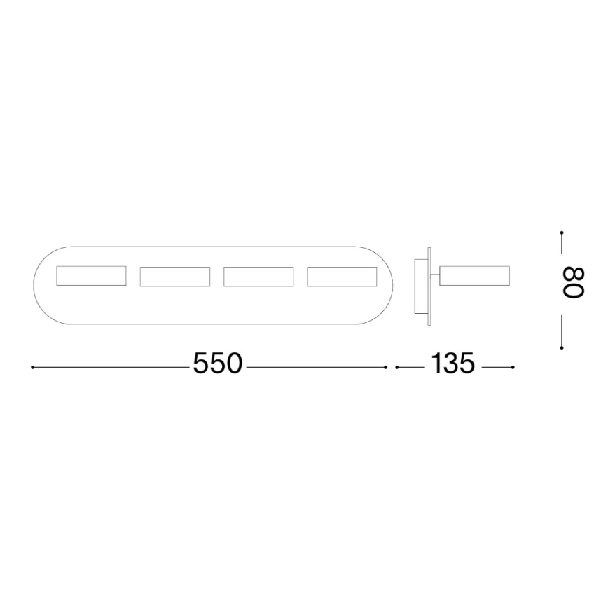 Ideal Lux - LED vægspotarmatur OBY 4xLED/6W/230V CRI 90 hvid