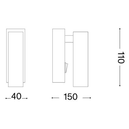 Ideal Lux - LED vægspotlampe PAGE LED/3W/230V CRI 90 hvid