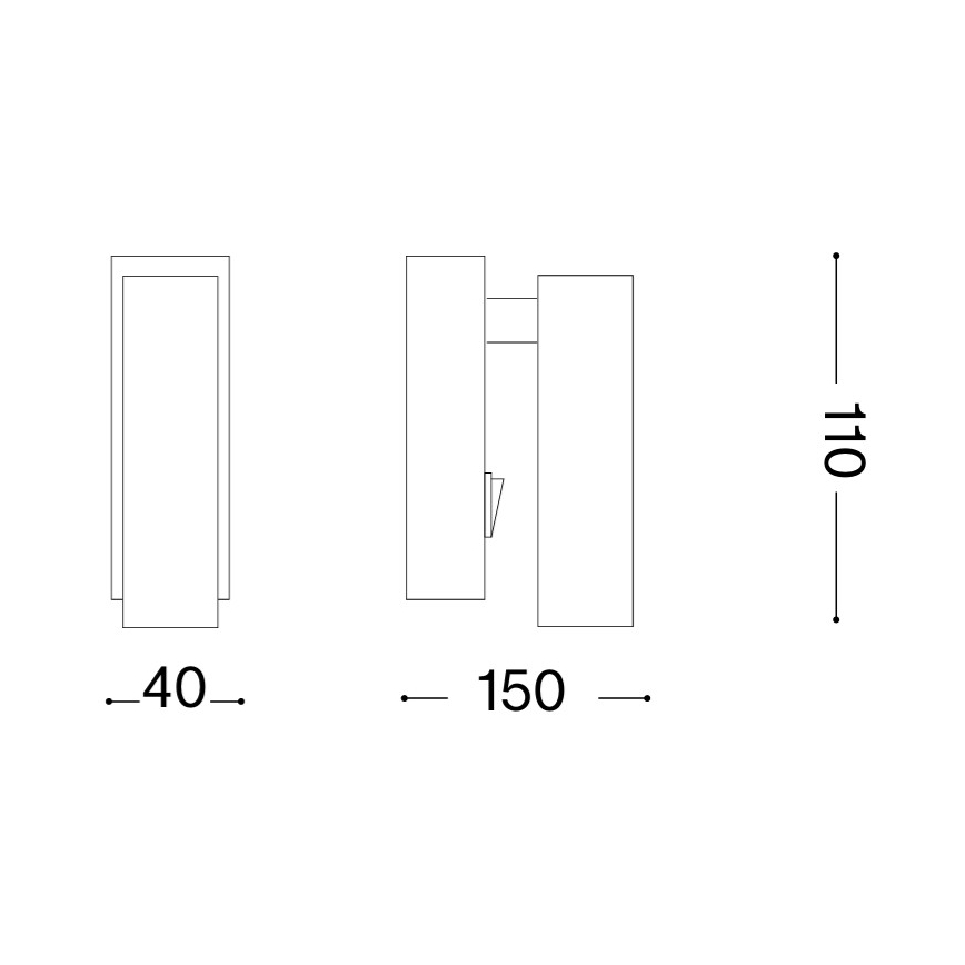 Ideal Lux - LED vægspotlampe PAGE LED/3W/230V CRI 90 hvid