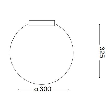 Ideal Lux - Loftlampe CARTA 1xE27/25W/230V diameter 30 cm hvid