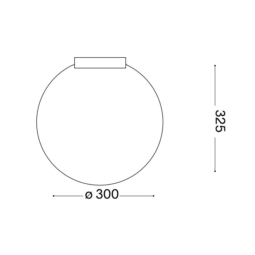 Ideal Lux - Loftlampe CARTA 1xE27/25W/230V diameter 30 cm hvid