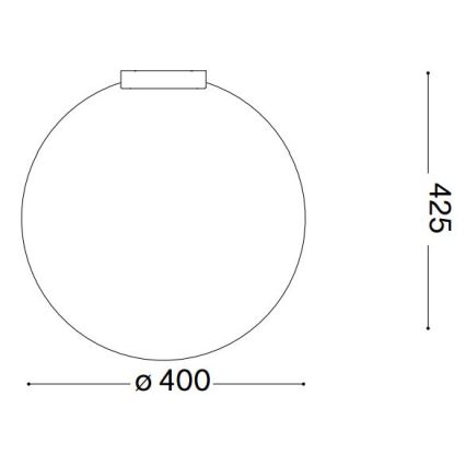 Ideal Lux - Loftlampe CARTA 1xE27/25W/230V diameter 40 cm hvid