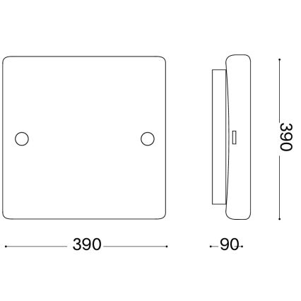 Ideal Lux - loftlampe CELINE 3xE27/60W/230V 39x39 hvid