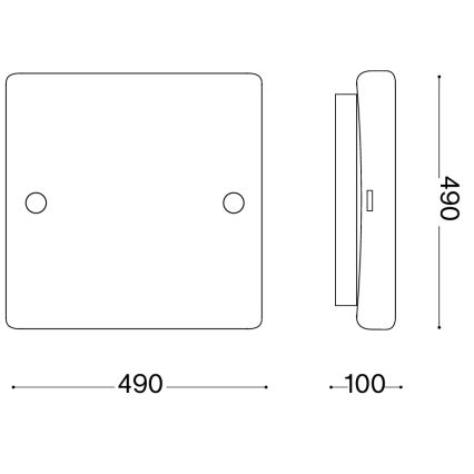 Ideal Lux - Loftlampe CELINE 4xE27/60W/230V 49x49 hvid
