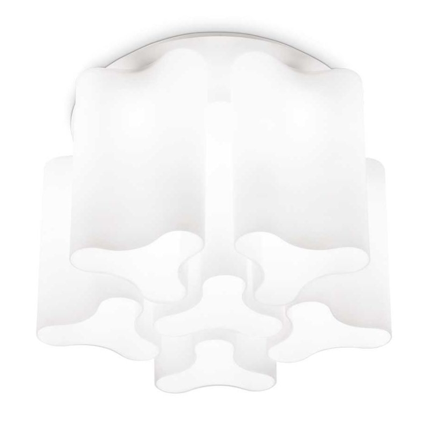 Ideal Lux - Loftlampe COMPO 6xE27/52W/230V Ø 56 cm hvid