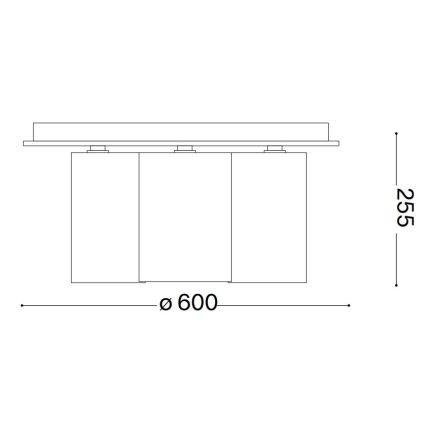 Ideal Lux - Loftlampe DAISY 6xE27/52W/230V diameter 60 cm guldfarvet/hvid