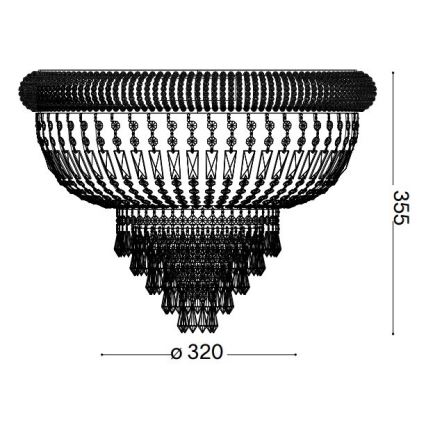Ideal Lux - Loftlampe i krystal DUBAI 3xE14/28W/230V diameter 32 cm skinnende krom