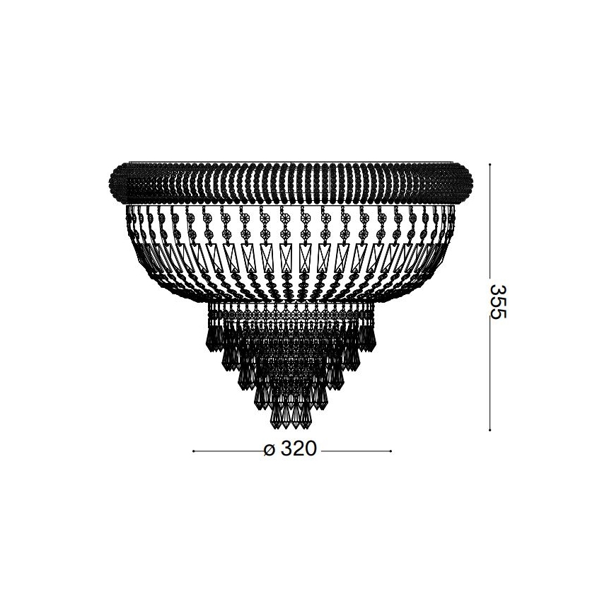 Ideal Lux - Loftlampe i krystal DUBAI 3xE14/28W/230V diameter 32 cm skinnende krom