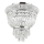 Ideal Lux - Loftlampe i krystal DUBAI 3xE14/28W/230V diameter 32 cm skinnende krom