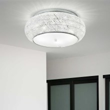Ideal Lux - Loftlampe i krystal PASHA 10xE14/40W/230V diameter 55 krom