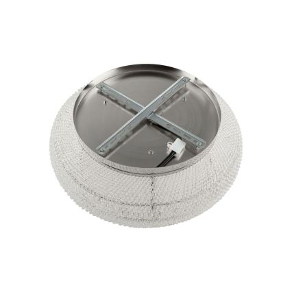 Ideal Lux - Loftlampe i krystal PASHA 10xE14/40W/230V diameter 55 skinnende krom