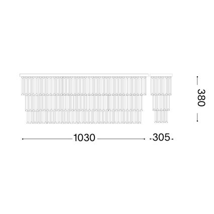 Ideal Lux - Loftlampe MARTINEZ 8xE14/40W/230V blank krom