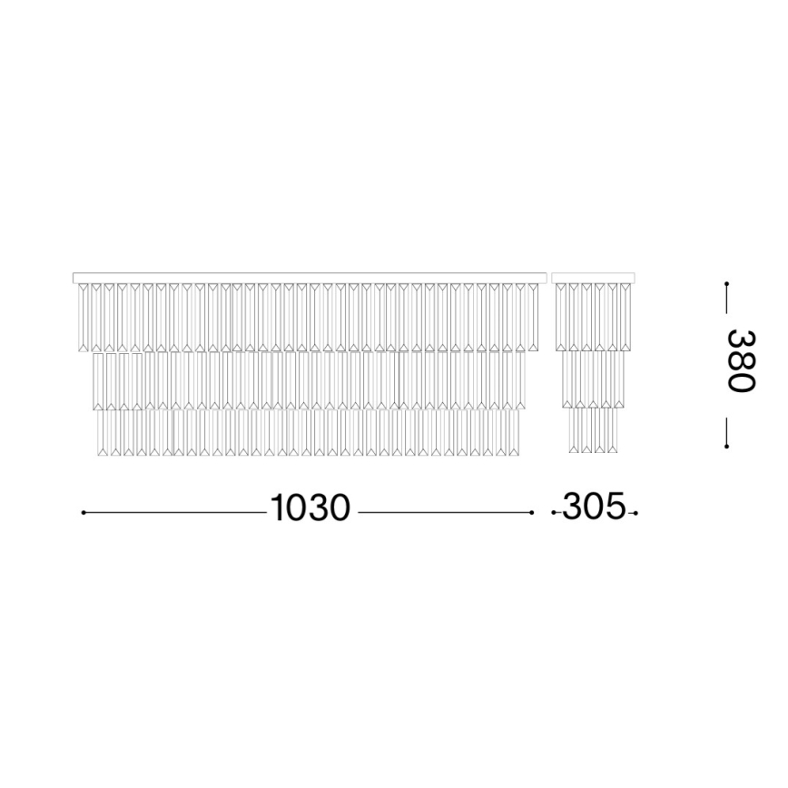Ideal Lux - Loftlampe MARTINEZ 8xE14/40W/230V blank krom