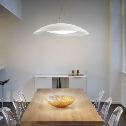 Ideal Lux - Loftlampe med wireophæng, 3xE27/60W/230V, Ø64 cm, hvid
