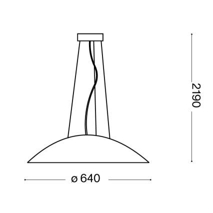 Ideal Lux - Loftlampe med wireophæng, 3xE27/60W/230V, Ø64 cm, hvid